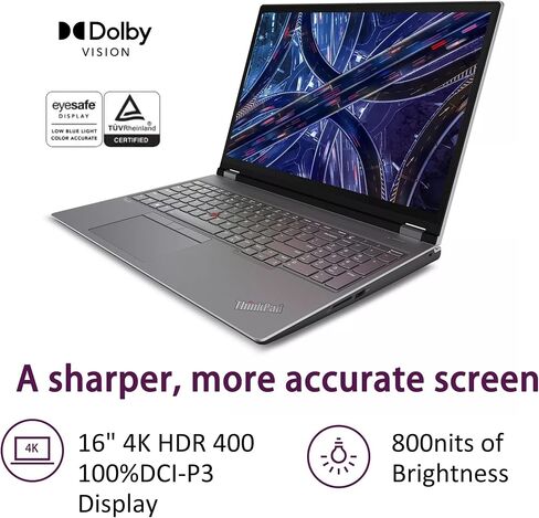 محطة عمل محمولة Lenovo ThinkPad P16 Gen 2 (16 بوصة 4K 100% DCI-P3، Intel 20-Core i7-14700HX، 128GB DDR5، 4TB SSD، NVIDIA RTX 2000 Ada 8GB) كمبيوتر محمول للمهندس، المصمم، المهندس المعماري، IST HUB، Win 11 برو in Saudi Arabia