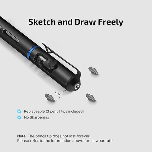 OLIGHT O'Pen Mini 2 Ballpoint Pen and Pencil in One, Replaceable EDC Refill and Pencil Tip, Smooth Writing, for Office, Working, Writing (Black) in Saudi Arabia