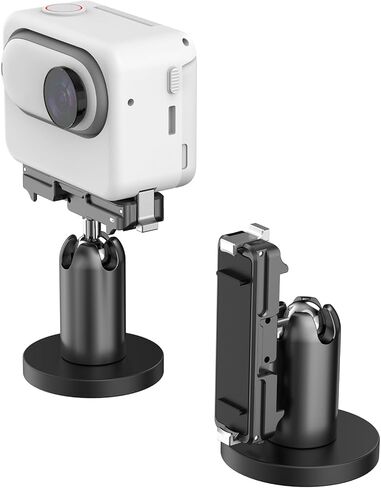Andoer Quick Release Magnetic Sports Camera Mount Holder Magnetic Adapter Aluminum Alloy Quick Release with Cold Shoe Adapter Base Replacement for Insta360 GO3 in Saudi Arabia