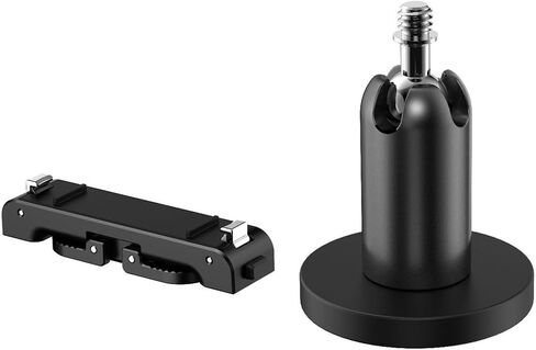 Andoer Quick Release Magnetic Sports Camera Mount Holder Magnetic Adapter Aluminum Alloy Quick Release with Cold Shoe Adapter Base Replacement for Insta360 GO3 in Saudi Arabia