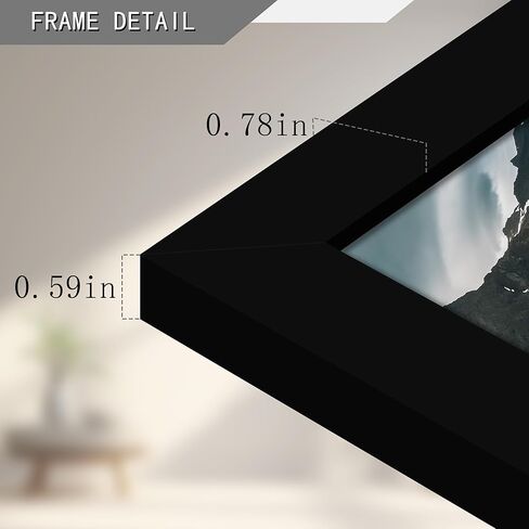 إطار صورة Picrit مقاس 8 × 10 للتركيب على الحائط أو عرض سطح الطاولة، مجموعة من 4 قطع، مصنوعة من زجاج حقيقي عالي الدقة، عرض 5 × 7 مع حصيرة أو 8 × 10 بدون حصيرة in Kuwait