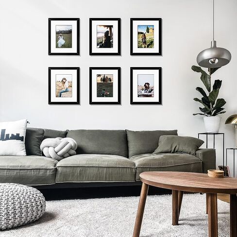 إطار صورة Picrit مقاس 8 × 10 للتركيب على الحائط أو عرض سطح الطاولة، مجموعة من 4 قطع، مصنوعة من زجاج حقيقي عالي الدقة، عرض 5 × 7 مع حصيرة أو 8 × 10 بدون حصيرة in Kuwait