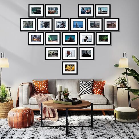 إطار صورة Picrit مقاس 8 × 10 للتركيب على الحائط أو عرض سطح الطاولة، مجموعة من 4 قطع، مصنوعة من زجاج حقيقي عالي الدقة، عرض 5 × 7 مع حصيرة أو 8 × 10 بدون حصيرة in Kuwait