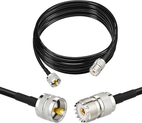 Superbat CB Antenna Cable, UHF Male PL259 to UHF Female SO239 Jumper Cable RG58 Coax Cable (3ft 1pcs) for Marine Boat VHF Radio Antennas Scanner Antenna Analyzer Tuner SWR Meter etc. in Kuwait