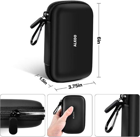 USB Flash Drive Case, SD Card Holder Compatible with Thumb Drive, Memory Cards, SDXC SDHC Storage Bag, Electronic Accessories Organizer for SanDisk for Samsung for Inland (Black) in Saudi Arabia
