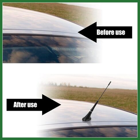 Motoforti Black Adhesive Base Car External Radio Signal Decorative Antenna Aerial Universal Waterproof Replacement Long-lasting in Saudi Arabia