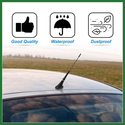 Motoforti Black Adhesive Base Car External Radio Signal Decorative Antenna Aerial Universal Waterproof Replacement Long-lasting in Saudi Arabia