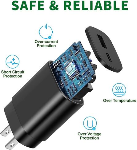 Super Fast Charger Type C, 25W USB C Wall Charger, Dual Port Fast Charging Block for Samsung Galaxy S22/S22 Ultra/S22+/S21/S21Ultra/S21+/S20/S20Ultra/Note20/Note 20Ultra/Note10+ in Saudi Arabia