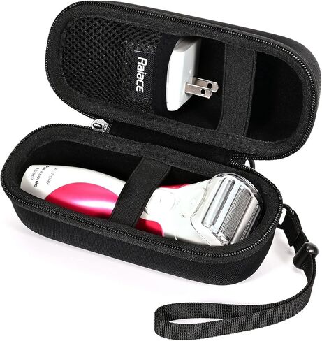 RAIACE Hard Storage Case Compatible with Panasonic ES2207P/ ES2291D Women Electric Shaver. (Sale is Case Only) - Black(Black Lining) in Saudi Arabia
