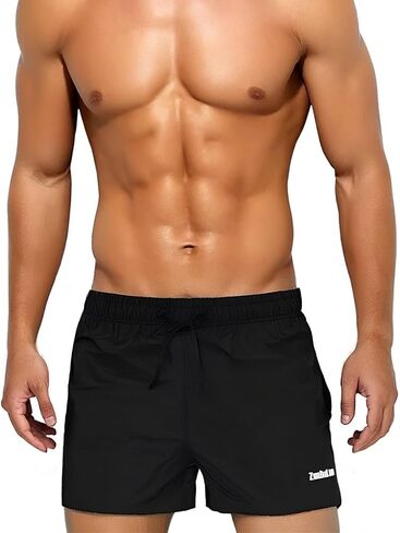 Men's Sport Shorts with Pockets and Elastic Waistband Activewear Workout Shorts for Men in Kuwait