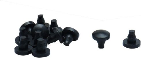 uxcell 10pcs 7mm Black Stem Bumpers Glide, Patio Outdoor Furniture Glass Table Top Anti-collision Floor Protector Embedded in Saudi Arabia