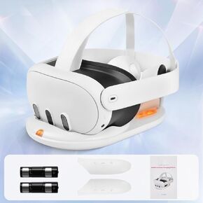 TechKen Charging Dock for Meta Quest 3, Comes with 2 Rechargeable Batteries for Touch Controllers
