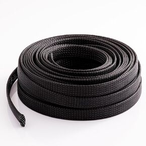 InstallerParts Cable Management and Organizer Cover - Expandable Braided Cord Sleeve 1" (25.4mm) x 100Ft (30.48m)