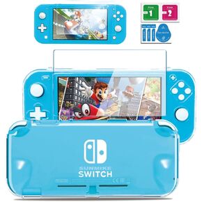 Switch Lite Case with HD Tempered Screen Protector for Nintendo Switch Lite, Clear Protective Case Cover for Nintendo Switch Lite Case Hard Shell Skin with Switch Lite Screen Protector