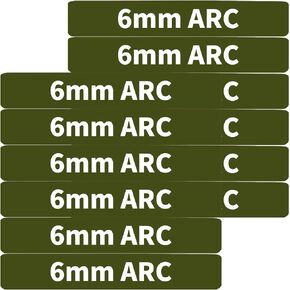 12 Pack Miaozhun 6mm ARC Magazine Marking Bands 6mm ARC Magazine Ammo Caliber Identification Bands (Army Green-White)