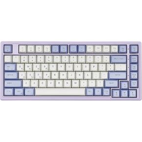 Hexgears Purple Rain M2 Creamy TKL Mechanical Keyboard, 83-Key Wired Keyboard with Pre-Lubed Green Fence Switches, Double-Shot PBT & ABS Keycaps, Hot-Swappable Gaming Keyboard, Custom Gasket – Linear