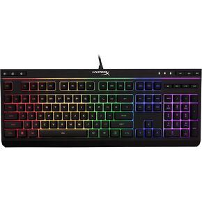 لوحة مفاتيح ألعاب HyperX Alloy Core RGB LED Xbox PlayStation PC كاملة الحجم بإضاءة خلفية سلكية تعمل باللمس ومضادة للظلال ومفاتيح هادئة وصامتة وتصميم إنجليزي وإطار متين لإعداد كمبيوتر الألعاب - أسود (متجدد) in Kuwait