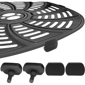Air Fryer Accessories, 4 Pieces Replacement Silicone Rubber Bumper Parts Feet Tabs Silicone Tips Silicone Pieces for Powel XL Gowise Chefman Air Fryer Grill Pan Tray, Scratch-resistant