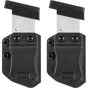 2-Pack Universal Mag Carrier IWB/OWB Magazine Holster Fit 9mm/.40 Single Stack Magazines