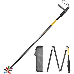 Shotgun Shell Hull Retriever Pick Stick, Collapsible Portable Magnetic Shell Retriever Pickup Pole, Extends Up to 3ft, Shotgun Accessories Four-Section Fold Pickup Grabber Tool with Mesh Carrying Bag