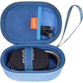 Hard Shell Case, Portable Waterproof Carrying Case for JBL Clip 4, Clip 5 Bluetooth Speaker - Black
