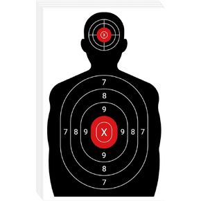 100 Pack Paper Shooting Targets for Range, Bulk Silhouette Shooting Targets Paper 14" x 22" Gun Range Targets Paper for Practice & Shooting