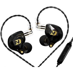 ND NX2 in Ear Monitorm, HiFi IEM Earphones, Deep Bass Sound in Ear Headphones, Clear Sound Gaming Earbuds with Detachable Cable