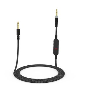 Replacement Cloud Alpha Cable Audio Cord with Mute & Volume Controls Compatible with Kingston Cloud Alpha and Cloud Mix Gaming Headset (Black)