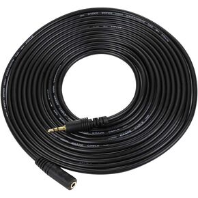 DTOL MC 3.5mm Audio Cable - 3.5mm TRS Female to Male 15ft Extension Cord for Microphones, Headphones, and More