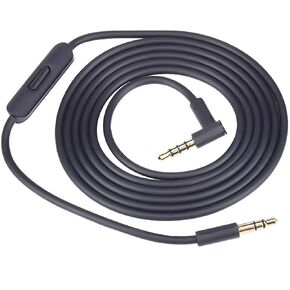 3.5mm to 3.5mm Replacement Solo 3 Audio Cable Cord Wire with in-line Microphone and Remote Control Compatible with Beats by Dr Dre Solo/Studio/Pro/Detox/Wireless/Mixr/Executive/Pill Headphones (Black)