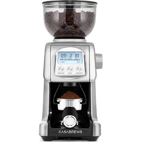CASABREWS Electric Coffee Grinder, Conical Burr Coffee Bean Grinder with 77 Precise Grind Settings, Intelligently Grinds from Espresso to French Press, Gift for Baristas and Coffee Lovers