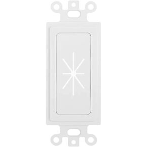 Cmple - Flexible Adapter Insert for Decorator Wall Plate 1-Gang Wall Plate with Flexible Opening Pass Through Single Gang Wall Plate for Cables - White
