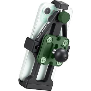 FANAUE CPC-05SA Anti-Vibration Motorcycle Phone Mount with 1 Inch Ball Head for RAM Mounts B Size Double Socket Arm and Bike Phone Holder for 5.5-7" Smartphone, Anti-loosening Knob Double Protection.