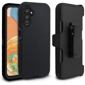 Customerfirst Compatible with Samsung Galaxy A14 5G Case, with Belt Clip Holster Heavy Duty Rugged Shockproof Full Body Protection Kickstand Phone case (Green Camo)