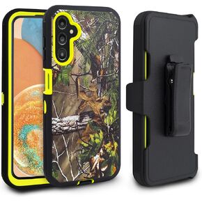 متوافق مع Customerfirst مع حافظة Samsung Galaxy A14 5G، مع حافظة بمشبك حزام شديدة التحمل ومضادة للصدمات ومسند لحماية الجسم بالكامل (أخضر مموه) in Kuwait