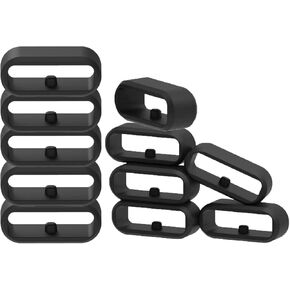 20MM Compatible for Garmin Vivoactive 5 3/Forerunner 55 165 245 645 Smartwatch Security Loops Rubber Silicone Keeper Soft Durable Fastener Loop Anti-Slip Band Holder Retainer Fastener Rings for Garmin Vivoactive 3 5/vivomove 3 (11 -Pack)