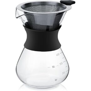 Manual Hand Drip Coffee Maker Glass Pot With Stainless Steel Filter Chemex,Kaffeekaraffe 400,Drip Coffee,Chemex,Chemex,Glass Coffee Filter Dripper,Cafetera,Coffee Maker,D