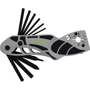 HME Compact Lightweight Hunting Pocket Multi-Functional 14-in-1 Handheld Archery Multi Tool - Wrench/Broadhead Sharpener Combo