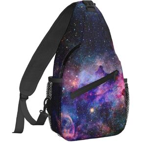 Galaxies Space Sling Bag for Women Crossbody Shoulder Bag Casual Daypack Backpacks Men Chest Bag Gym Cycling Travel Hiking