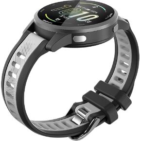 شريط سيليكون شريطي 20 مم متوافق مع Garmin Forerunner 165/Vivoactive 5/Venu/Venu Sq/Venu 2 Plus، حزام رياضي ناعم مسامي قابل للتنفس، حلقة معصم سريعة الفك للرجال والنساء