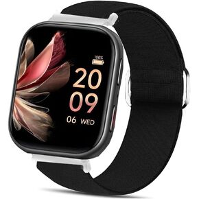 Compatible for FITVII Fitness Tracker Bands, 20mm, 22mm Stretch Elastics Nylon Adjustable Replacement Strap Accessories Compatible for FITVII HM57, HM78, HM68, HM21, H56, H86 Smart Watch Fitness Tracker
