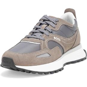 BOSS Men's Side Logo Suede and Nylon Sporty Inspired Sneaker