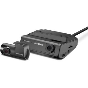 Alpine DVR-C320R Premium 1080P Night Vision Dash Camera Bundle (Front + Rear) with Built-in Drive Assist