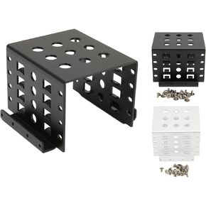 ASHATA 2.5in HDD Mounting Rack, 2.5 Inch Aluminium Alloy Hollow Hard Drive Storage Bracket, 2.5 Inch to 3.5 Inch Solid State Drive Built in Expansion for 2.5in IDE HDD SSD(Black)