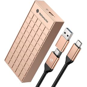Yottamaster 40Gbps M.2 NVMe SSD Enclosure USB4 PCIe3.0x4 USB-C Aluminum NVMe Enclosure Compatible with USB4/3.2/3.1/3.0/2.0, Support Up to 4TB NVMe PCIe 2280 M-Key SSD [HP8-RG]