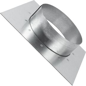 Vent Systems 6" Inch Duct Connector Flange with Square Spigot Wall Plate – Dryer Vent Adapter and Mounting Plate – Ideal for Seamless HVAC Ductwork Connections, Exhaust Fans, and Airflow Management