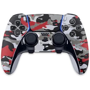 MightySkins Skin Compatible with PS5 DualSense Edge Controller - Red Camo | Protective, Durable, and Unique Vinyl Decal wrap Cover | Easy to Apply & Change Styles | Made in The USA
