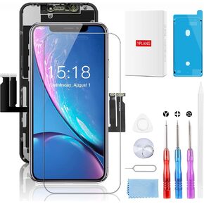 مجموعة استبدال شاشة iPhone XR: 6.1 بوصة لهاتف iPhone XR LCD شاشة بديلة عرض محول رقمي يعمل باللمس ثلاثي الأبعاد مع أدوات إصلاح التجميع الكاملة