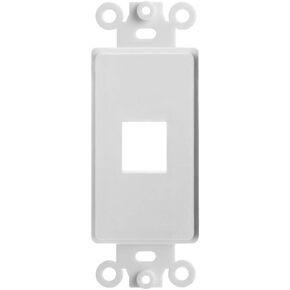 Cmple - 1 Port Decora Wall Plate 1-Gang Keystone Decora Insert, Jack Single Gang Decora Wall Plate