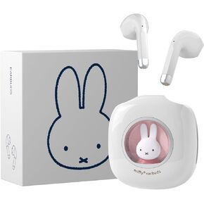 Miffy Bluetooth Wireless Earbuds Headset (Pink)，IPX5 Waterproof Ear Buds Headphones